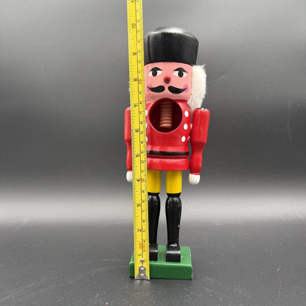 Nutcracker Soldier Wooden Sears and Roebuck Red/Yellow/Black‎ 10" Vtg - Picture 8 of 10